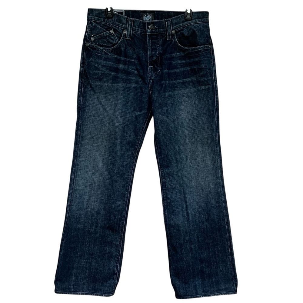 Rock & Republic Men’s Pete Jeans With Whiskering Boot Cut Size 34 Dark Wash